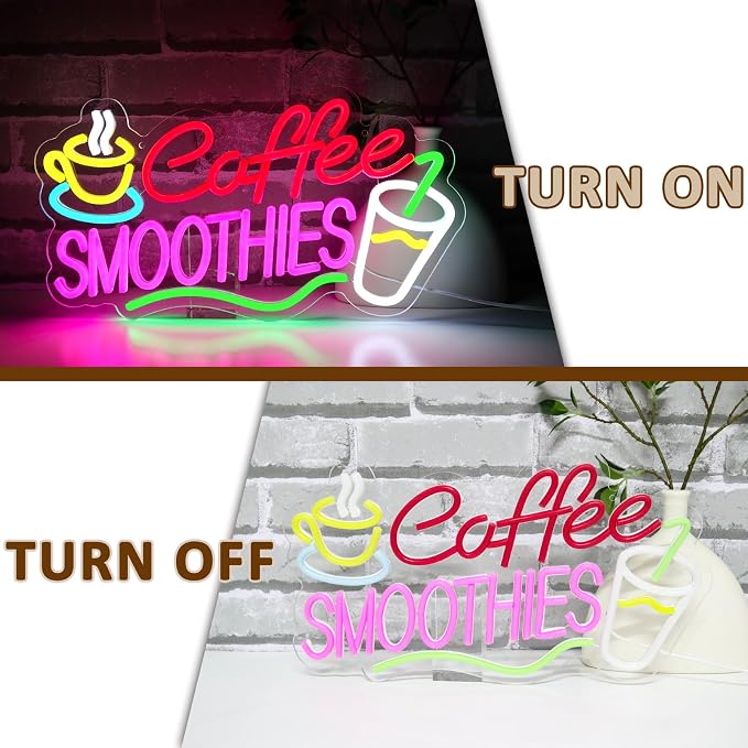 Coffee Smoothies Neon Sign for Wall Decor, Smoothie Led Signs for Business - Image 5