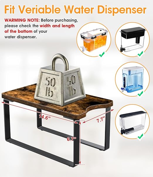 Water Filter Dispenser Stand Wood - Image 3