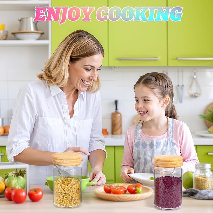 Small Glass Jars with Airtight Lid Seasoning Containers Glass Spice Jar Food - Image 5