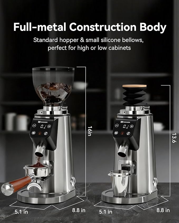 MOKKOM Professional 64mm Flat Burr Coffee Grinder - Image 9