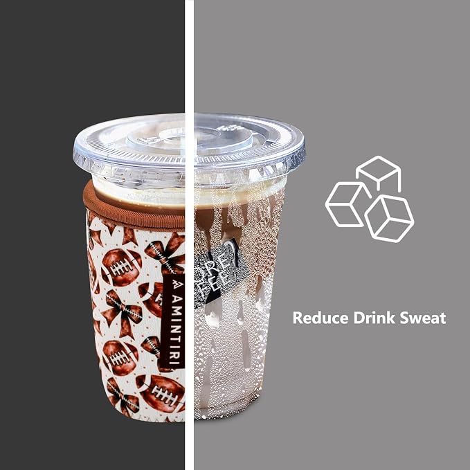 3 Pack Reusable Sleeve for Iced Coffee Cup, Coffee Neoprene Sleeve for Iced&Hot - Image 2