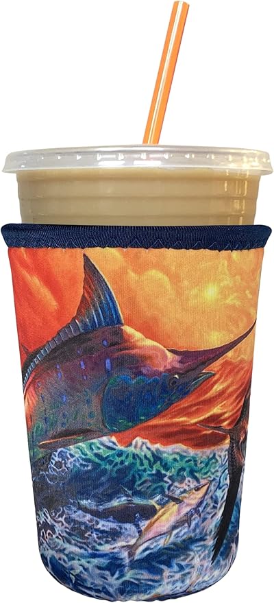 Iced Coffee Sleeve, Insulated Neoprene Cup Sleeve, Fits a 24 Oz. Coffee Cup by Koverz