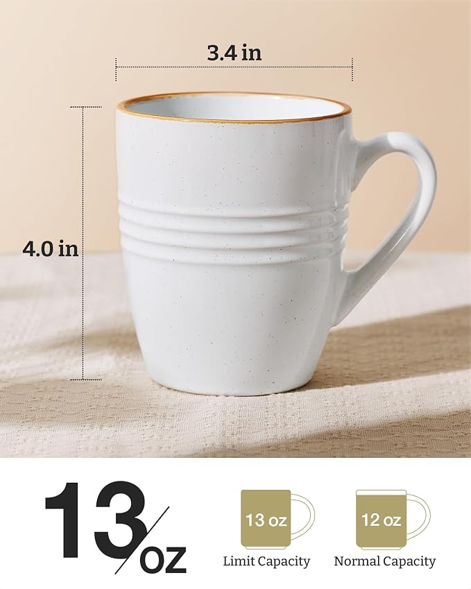 famiware Jupiter Coffee Mugs Set of 4, 13oz Coffee Mug, Microwave and - Image 4