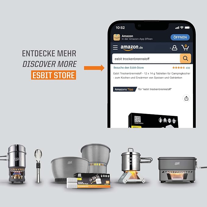 Esbit 1300-Degree Smokeless Solid 14g Fuel Tablets - Image 9