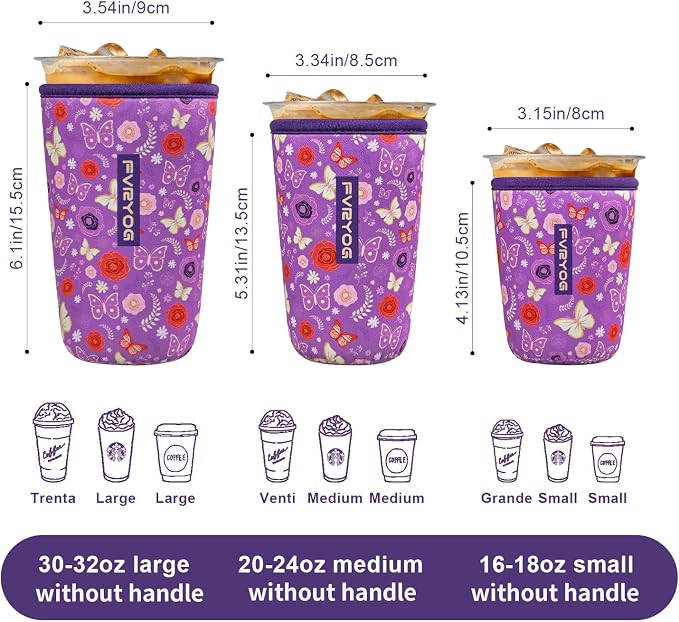 Reusable Insulated Neoprene Iced Coffee Sleeves - Image 7