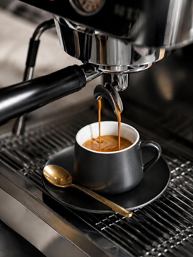 YHOSSEUN Ceramic Espresso Cups Set of 6, 4 OZ Expresso Shots Cup - Image 3