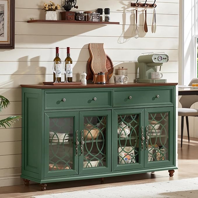 Joaxswe Large Sideboard Buffet Cabinet Set of 2 - Image 2