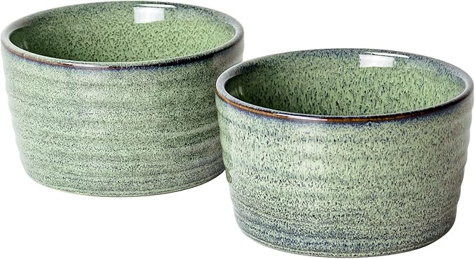 UNICASA Ramekin Set of 2, UNICASA 8 oz Creme Brulee Ramekins, Oven Safe Baking by UNICASA