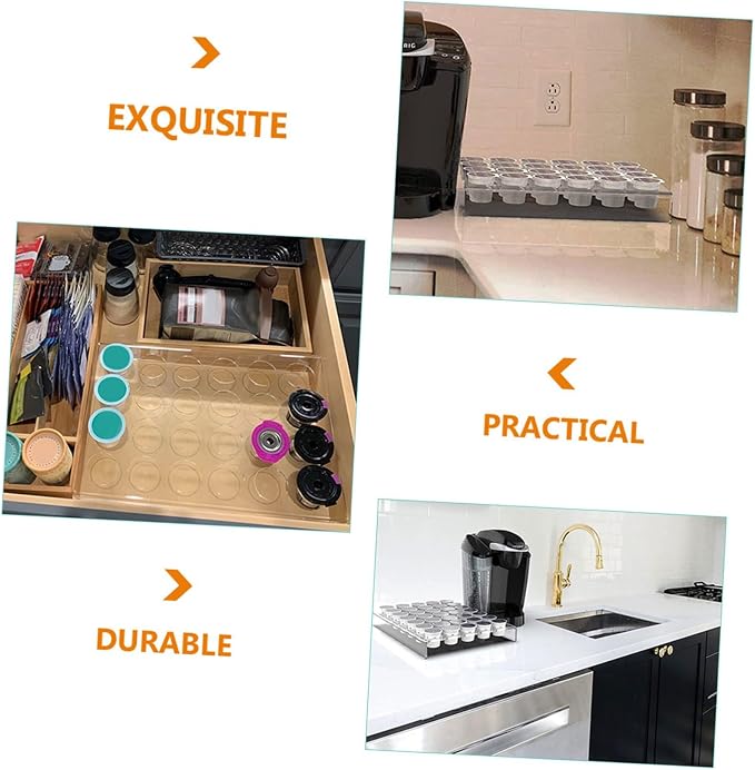 Uonlytech Acrylic Coffee Capsule Holder and Organizer 24 Slot Display Rack - Image 3
