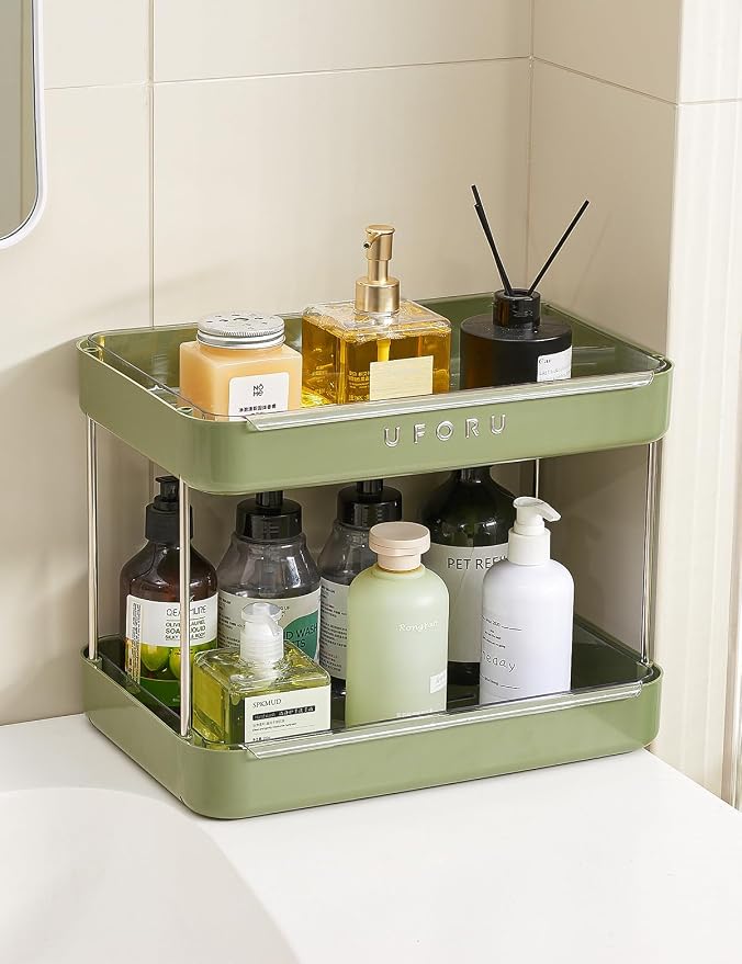 UFORU Countertop Coffee Station Organizer | 2-Tier Whisky Glass Tray, Mug - Image 6