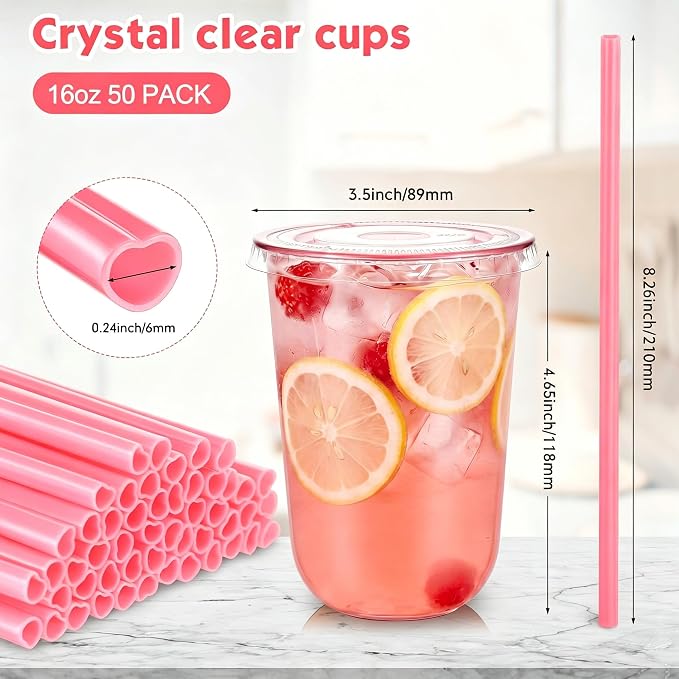 Ziliny 50 Sets Clear Plastic Cups - Image 4
