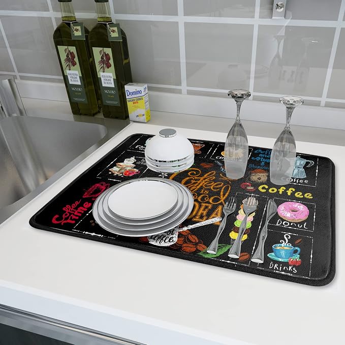 Coffee Theme Dish Drying Mat - Image 6
