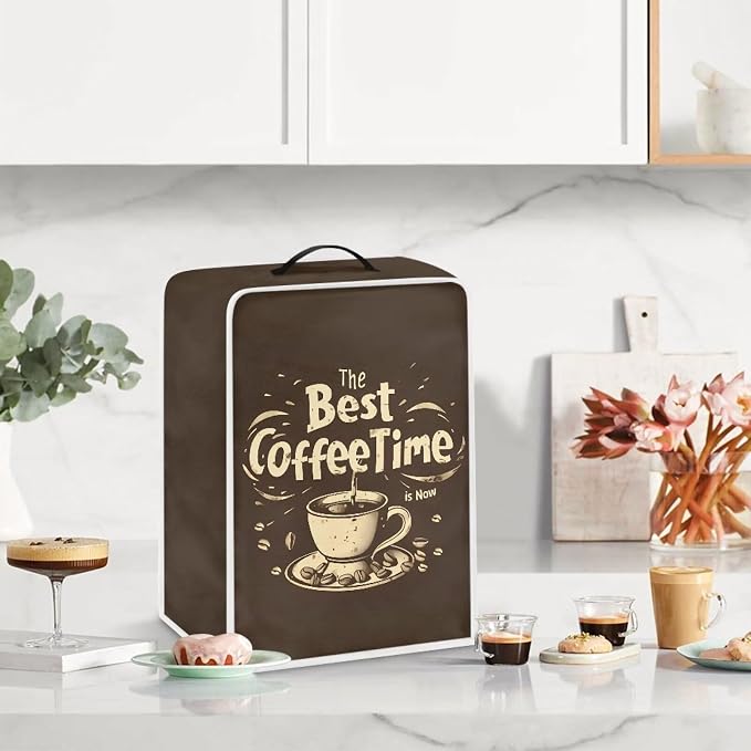 Coffee Time Coffee Maker Cover Lightweight Coffee Pot Cover Dust Protection - Image 3