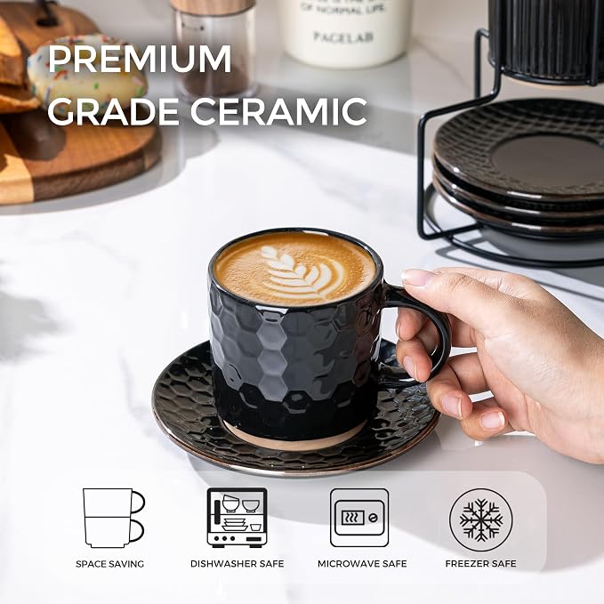 GBhome 6OZ Stackable Coffee Mugs - Image 4