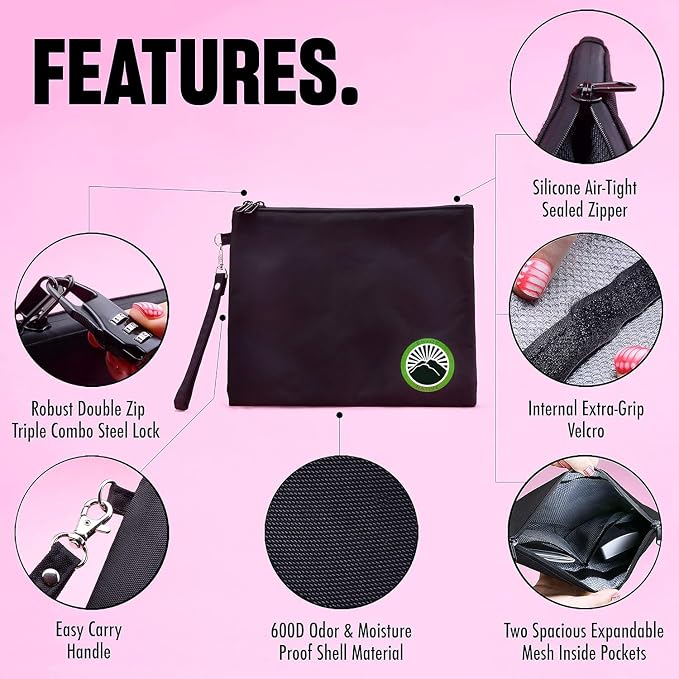 Enjoy Native Large and Small Smell Proof Bag Combo, Smell Proof Container - Image 3