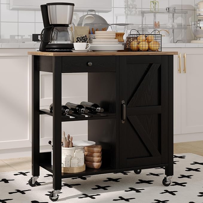 4 EVER WINNER Rolling Kitchen Island Cart by 4EVERWINNER