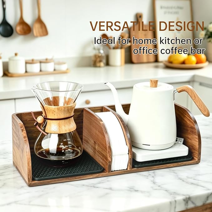 MAVOTER Acacia Coffee Bar Station Organizer Stand - Image 4
