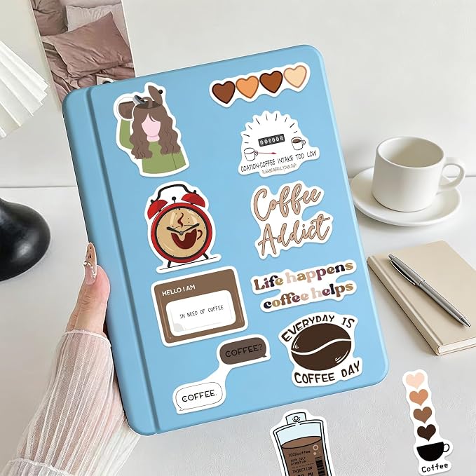 50pcs Aesthetic Coffee Theme Stickers - Image 6