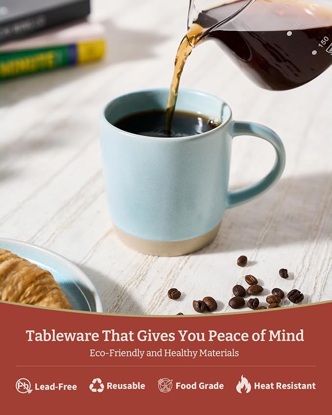famiware Coffee Mugs Set of 6, Milkyway 13 oz Mug Set, Ceramic Cup Set - Image 4