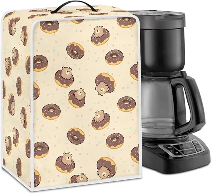 Bear Donut Coffee Machine Cover Dust Coffee Maker Cover Kitchen Appliance by Unknown