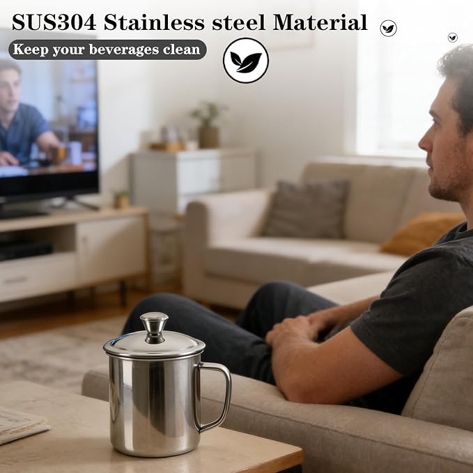 3.9Inch Universal Drink Covers, Stainless Steel Cover - Image 4