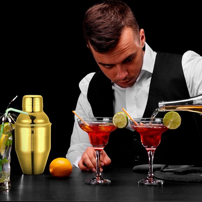Nitial 9 Pcs Bar Cocktail Shaker Professional Stainless Steel Martini Drink - Image 4