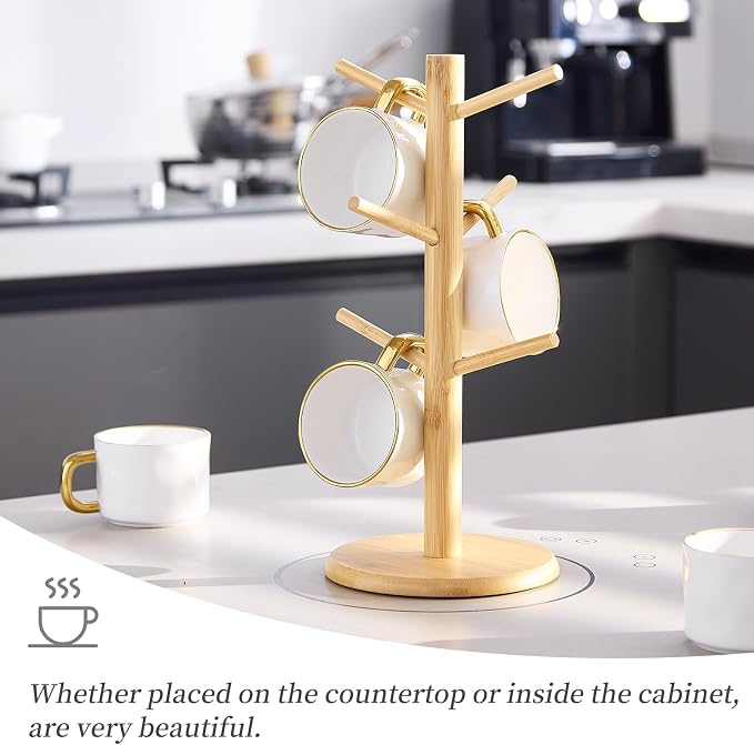 Kitsanery Mug Holder Tree, Coffee Cup Holder，Coffee Mug Tree - Image 3