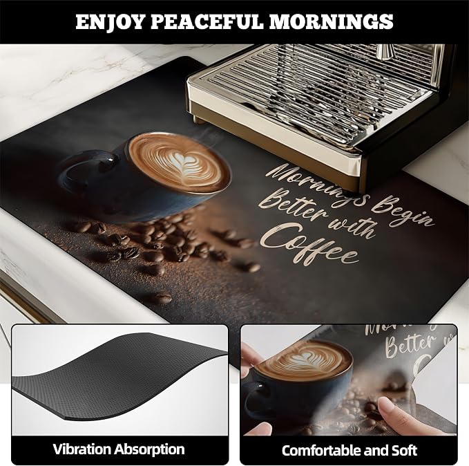 Dish Drying Mat Large Coffee Mat Absorbent Drying Mat - Image 2