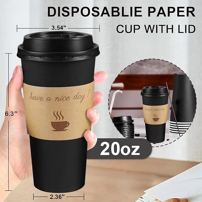 Clawsoff 50 Pack 20 oz Coffee Cups - Image 2