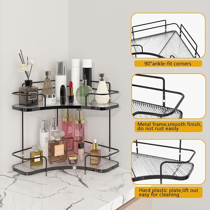 FOLLOWIN 2 Tier Countertop Corner Organizer, Corner Shelf - Image 6