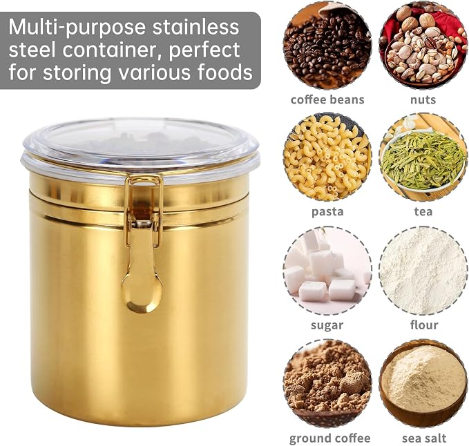Kitchen Canister 52.5 oz, Stainless Steel Food Jar - Image 5