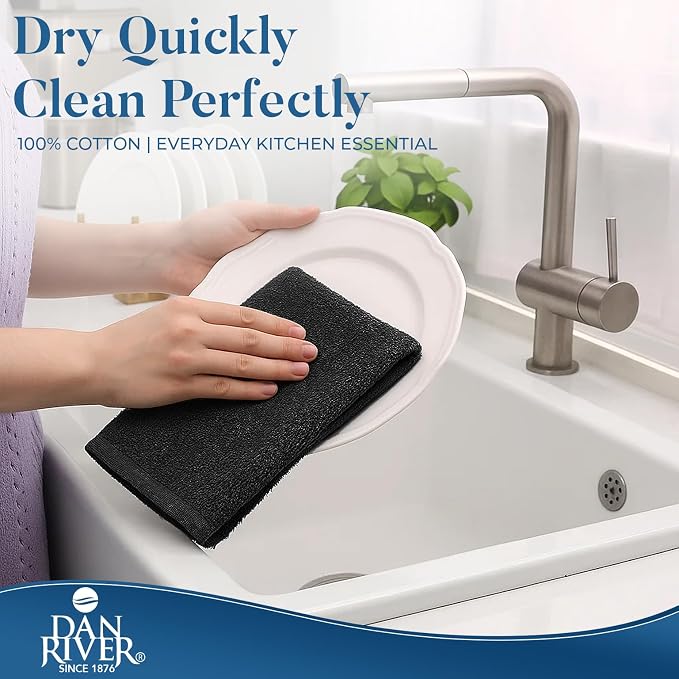 DAN RIVER Kitchen Bar Mops, 16 by 19 Inches, 100% Cotton Super Absorbent - Image 4