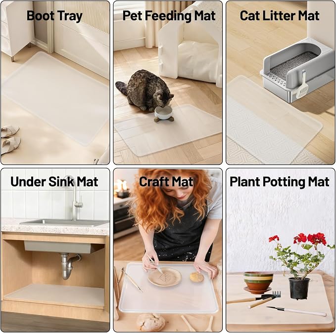 Clear Coffee Mat, 19.7"x15" Coffee Mat, Espresso Maker and Kitchen Counter - Image 3