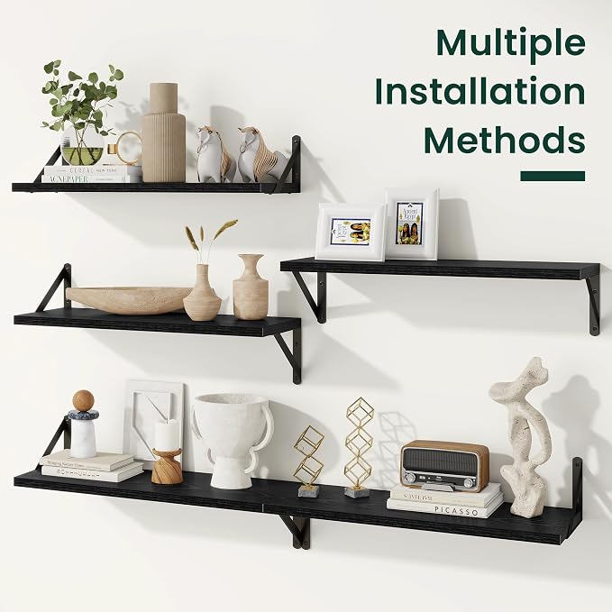 Floating Shelves 8 Inch Deep, 36W x 8D Wall Shelf Set of 2, 60 lbs Heavy Duty - Image 7