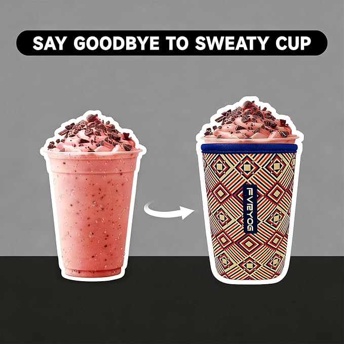 Reusable Insulated Neoprene Iced Coffee Sleeves - Image 3