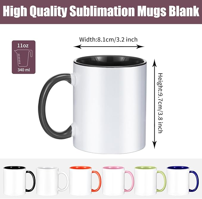 TANGLONG Sublimation Mugs 11 oz Set of 12 Sublimation Blank - Image 2