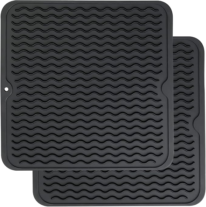 ZLR 2 Pcs 4-in-1 Silicone Mat 12" x 12" / 305 x 306mm Square by ZLR