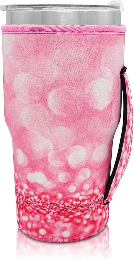 Reusable Iced Coffee Cup Sleeve Neoprene Insulated Sleeves Cup Holder - 32oz by AJLTPA