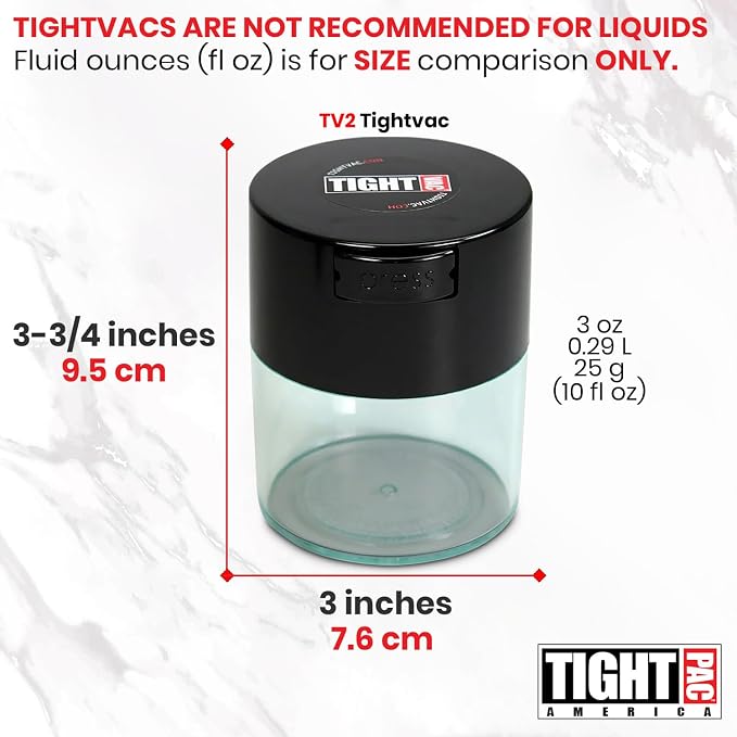 Tightvac - Premium Airtight Herb Storage Container - Holds ½ oz to 3 ounces - - Image 8