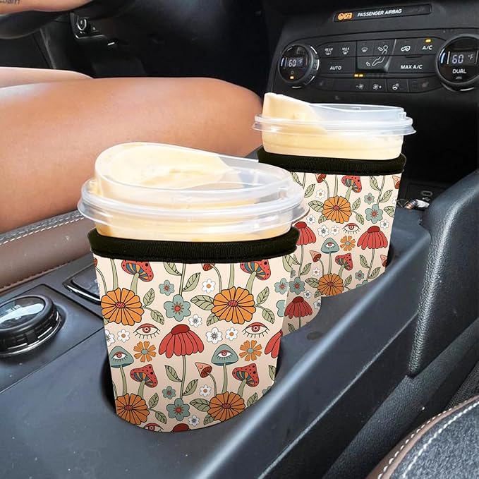 Reusable Insulated Neoprene Iced Coffee Cup Sleeve, Durable Drink Sleeve - Image 4