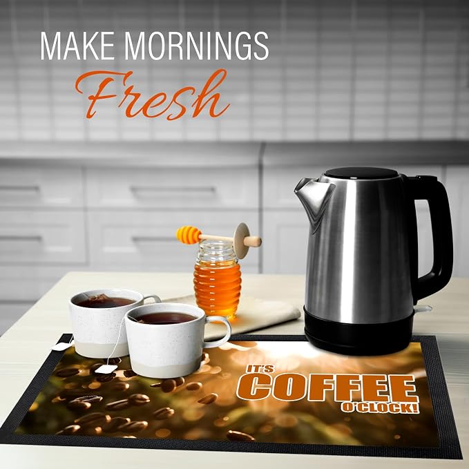 Coffee Bar Mat - Coffee Gifts - Coffee Lover - Coffee Bar Accessories - Barista - Image 4