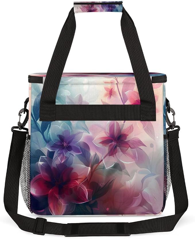 Floral Flower Purple Pink Coffee Machine Bag Compatible - Image 5