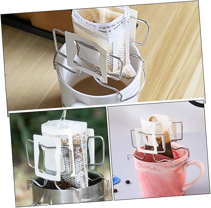 Hanging Ear Coffee Filter Bag Holder Stainless Steel Drip Rack - Image 8