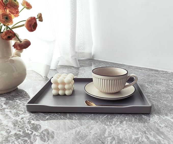 Gray Serving Tray, Hard Plastic Tray | - Image 4