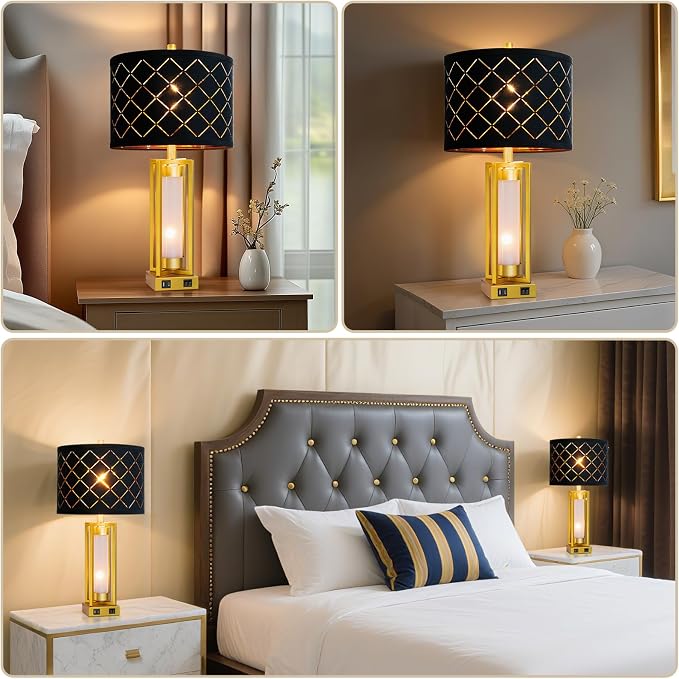 Set of 2 Modern Table Lamps for Living Room Bedroom - Image 3
