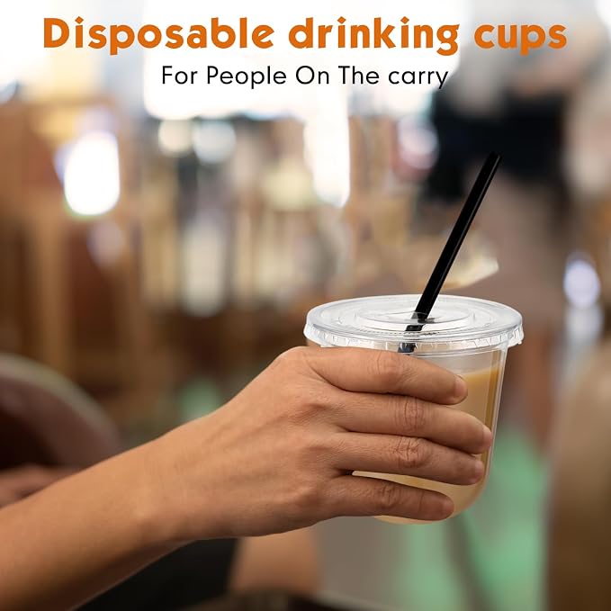 Ziliny 50 Set Clear Plastic Cups - Image 5