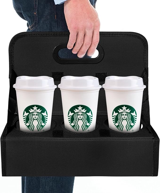 6-Cup Drink Carrier, Portable Beverage Caddy by BOHEMIABY