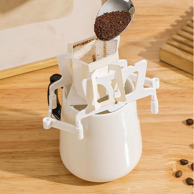 Drip Coffee Bag Stand – Foldable Holder, Portable Brewingsupport, Lightweight - Image 4
