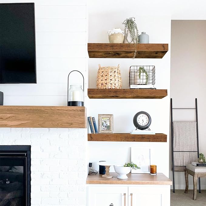QEEIG Floating Shelves for Wall Bathroom Shelf Bedroom Kitchen Living Room - Image 10
