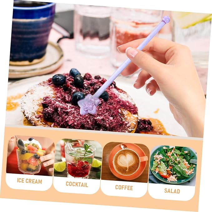 PRETYZOOM 2pcs Glass Stirrers for Coffee Bar Handheld Drink Mixers Cocktail - Image 3